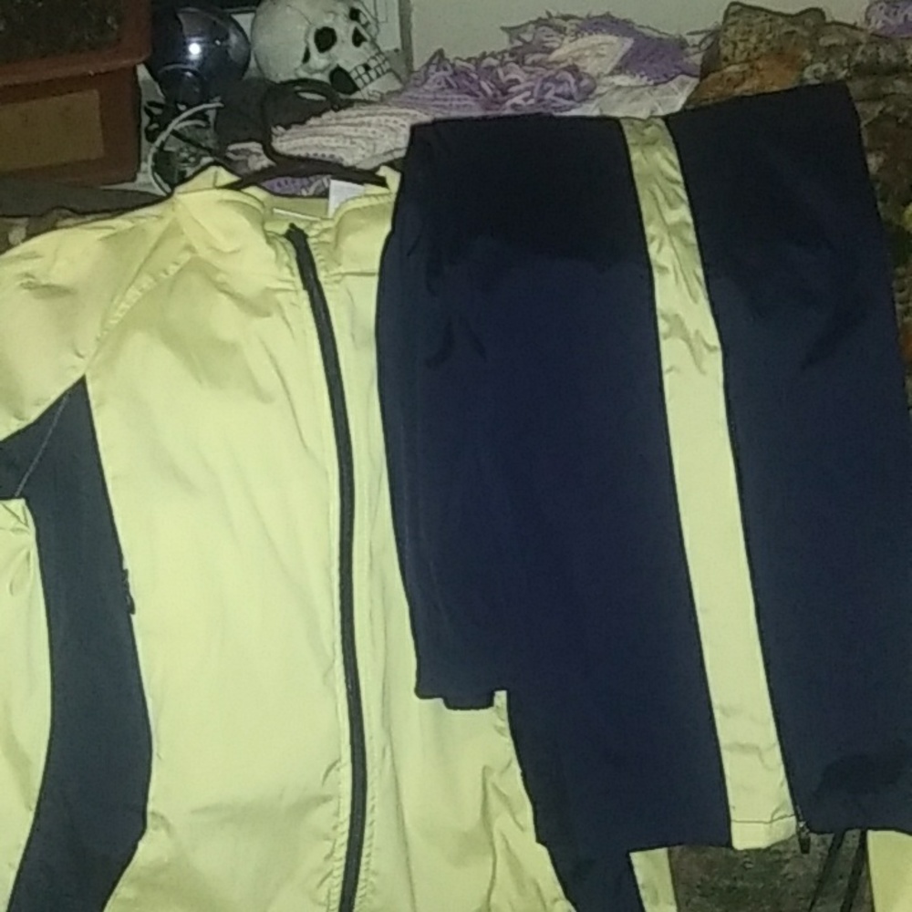 Women's tracksuit, SZ Lg, yellow and navy blue, PROSPIRIT